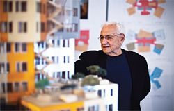 Frank Gehry at UTS for the announcement that the Gehry Partners’s design for the Faculty of Business building has been accepted by UTS Council. Photograph Chris Bennett.