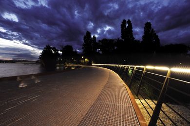 The Nerang Bridge on the R.G. Menzies Walk in Commonwealth Park, Canberra.