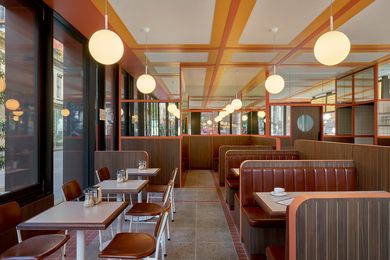 We Are Humble has completed a retro-inspired fit-out on the ground floor of the new Wesley Precinct, with a homely American diner feel.