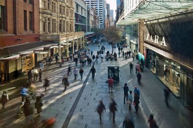 Pitt Street Mall Public Domain Upgrade by Tony Caro Architecture.