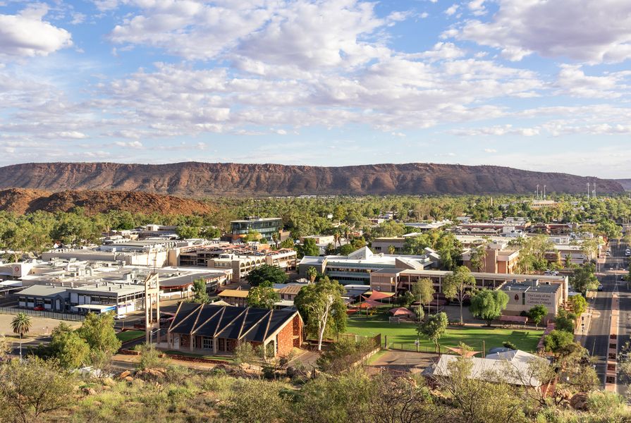 Views of Alice Springs township.