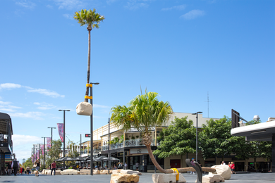 'Illawarra Placed Landscape', 2018 by Mike Hewson, a permanent artwork installed in the Crown Street Mall, Wollongong