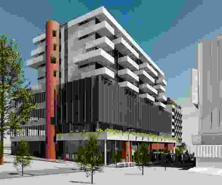 The proposed hotel and apartments at Curtin University by Nettleton Tribe Architects.
