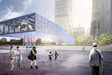 Lujiazui Exhibition Centre by OMA.