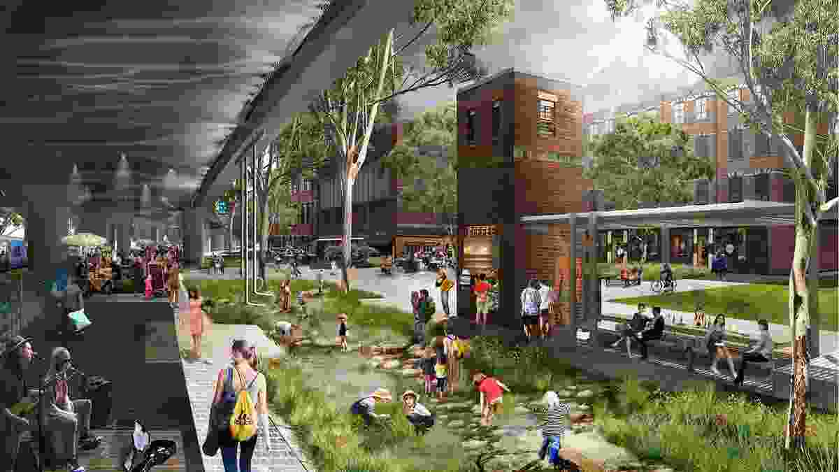 A concept drawing from the Moonee Ponds Creek Strategic Opportunities Plan.