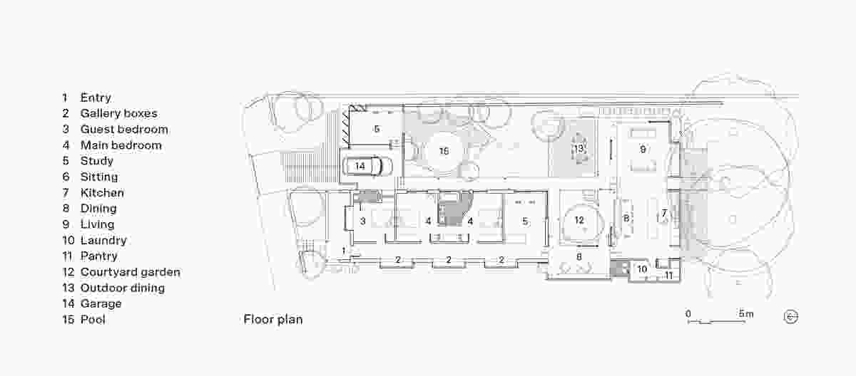 Plan of Balmain House by Saha.
