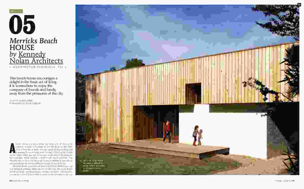 A preview from the magazine: Merricks Beach House by Kennedy Nolan Architects.