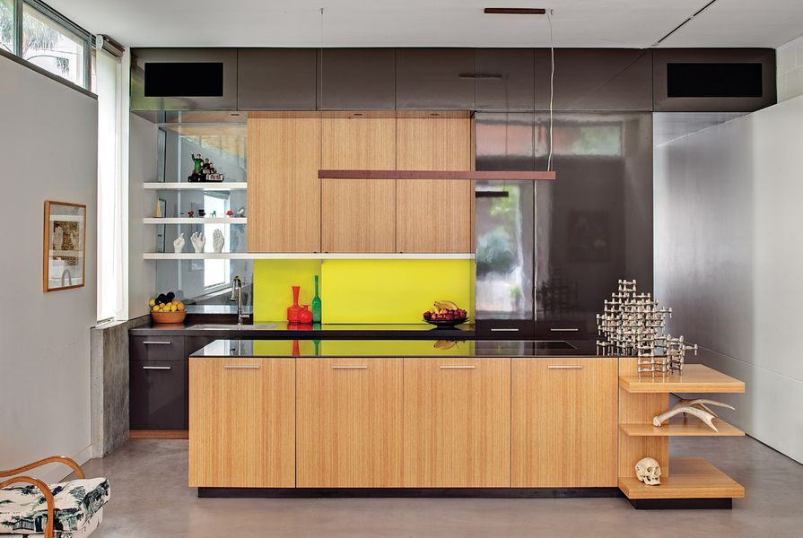 The kitchen of this inner-city terrace house has a charming character, reflective of the clients’ personalities.