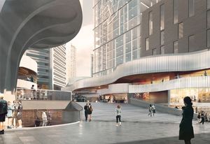 The proposed redevelopment of MLC Centre. Design led by Woods Bagot in collaboration with Harry Seidler and Associates.