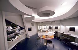 Interior of
the space laboratory.