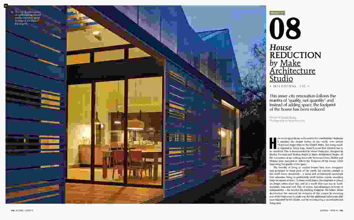 A preview from the magazine: House Reduction by Make Architecture Studio.