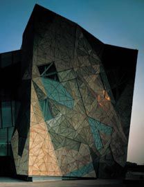 The folded form of NGV Australia’s south facade. Image: Trevor Mein.