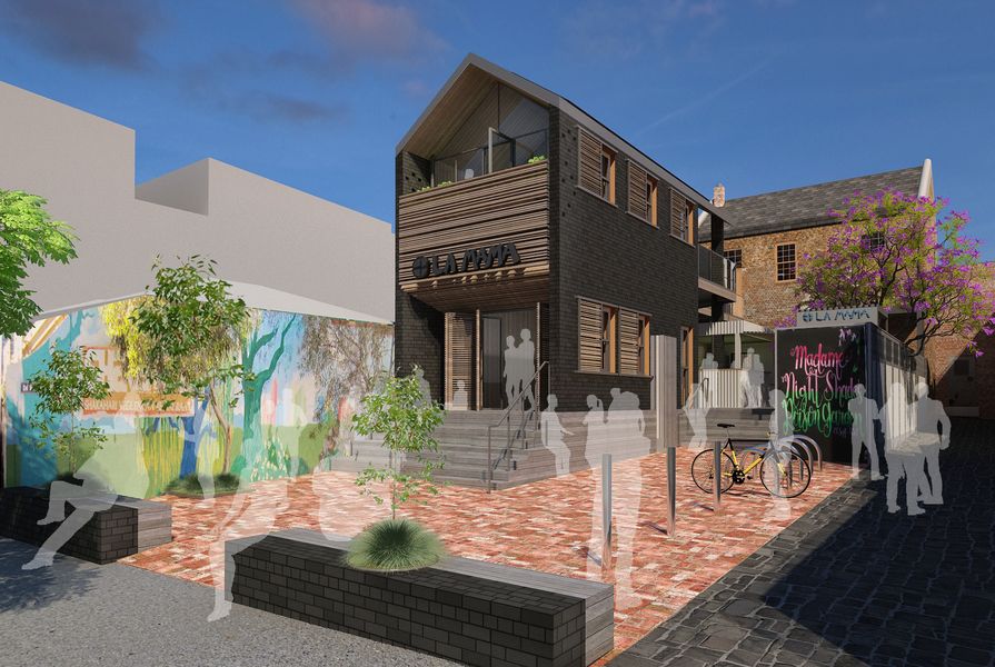 Illustrative design of the La Mama rebuild by Cottee Parker Architects.