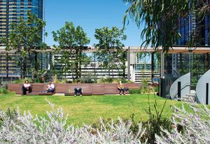 The Sky Park forms part of the public space component of One Melbourne Quarter, the first stage of the greater Melbourne Quarter development.