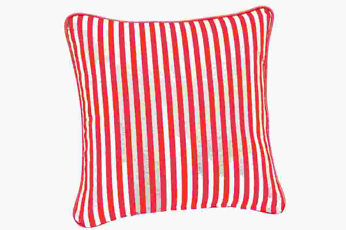 Candy-striped cushions by Everingham & Watson.