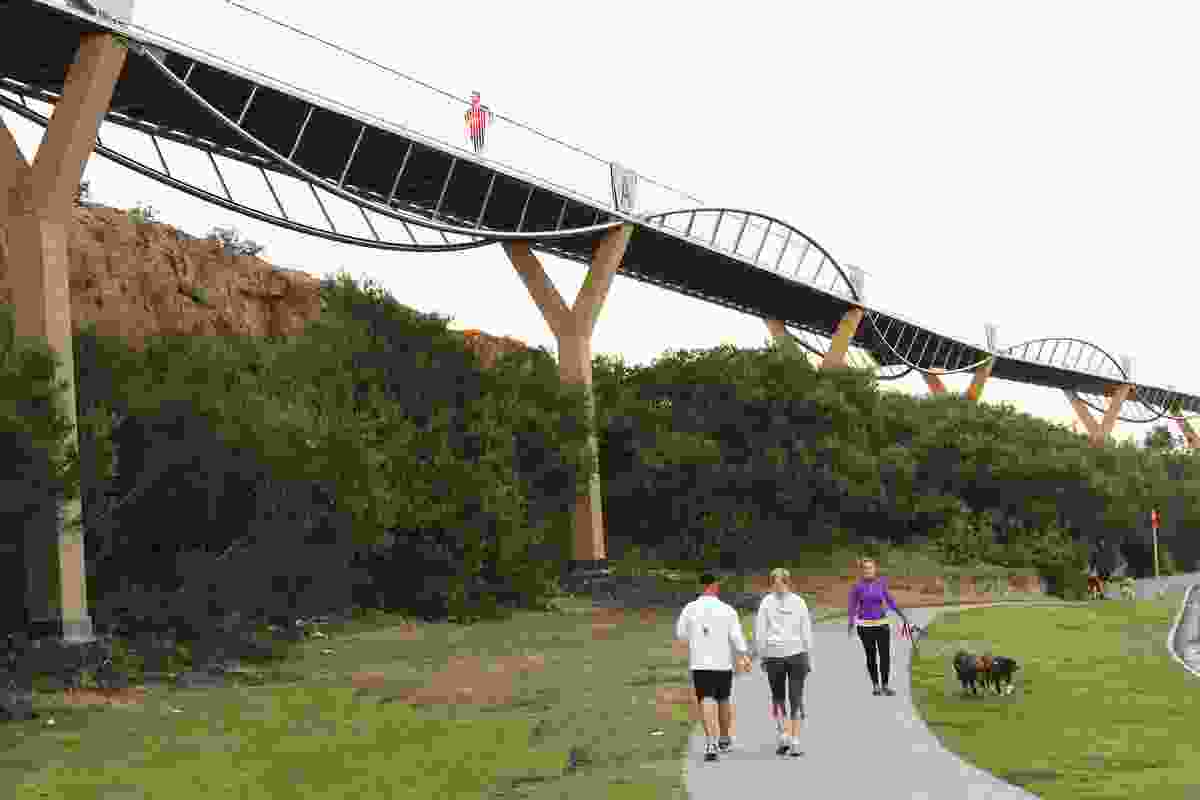 The Newcastle Memorial Bridge by EJE Architecture forms part of a 450-metre clifftop walk.