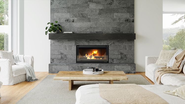 Direct Vent freestanding wood fireplaces by Escea | ArchitectureAu