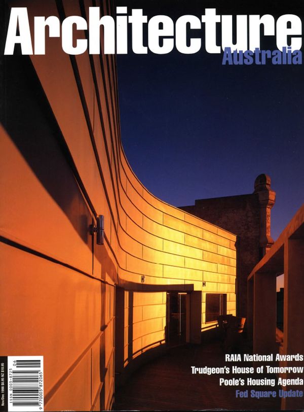 Architecture Australia, November 1998