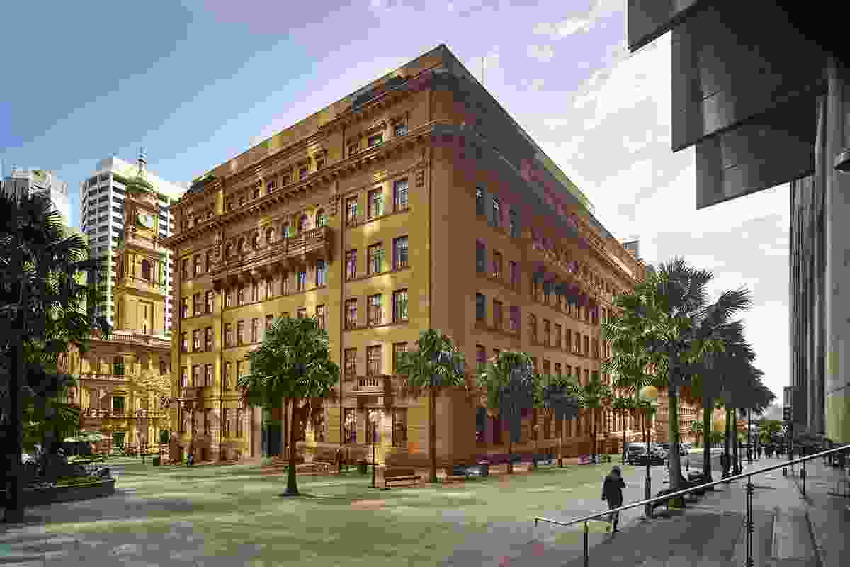 The heritage-listed sandstone buildings on Bridge Street in Sydney, which will be transformed into a hotel designed by Make.