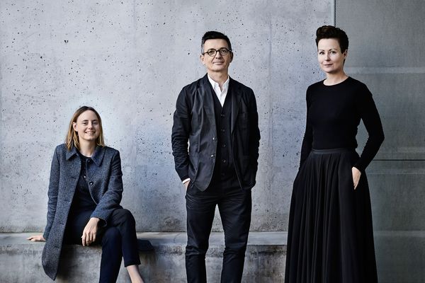 Creative directors for Australia's exhibition at the 2018 Venice Architecture Biennale. L–R: Linda Tegg, Mauro Baracco and Louise Wright.