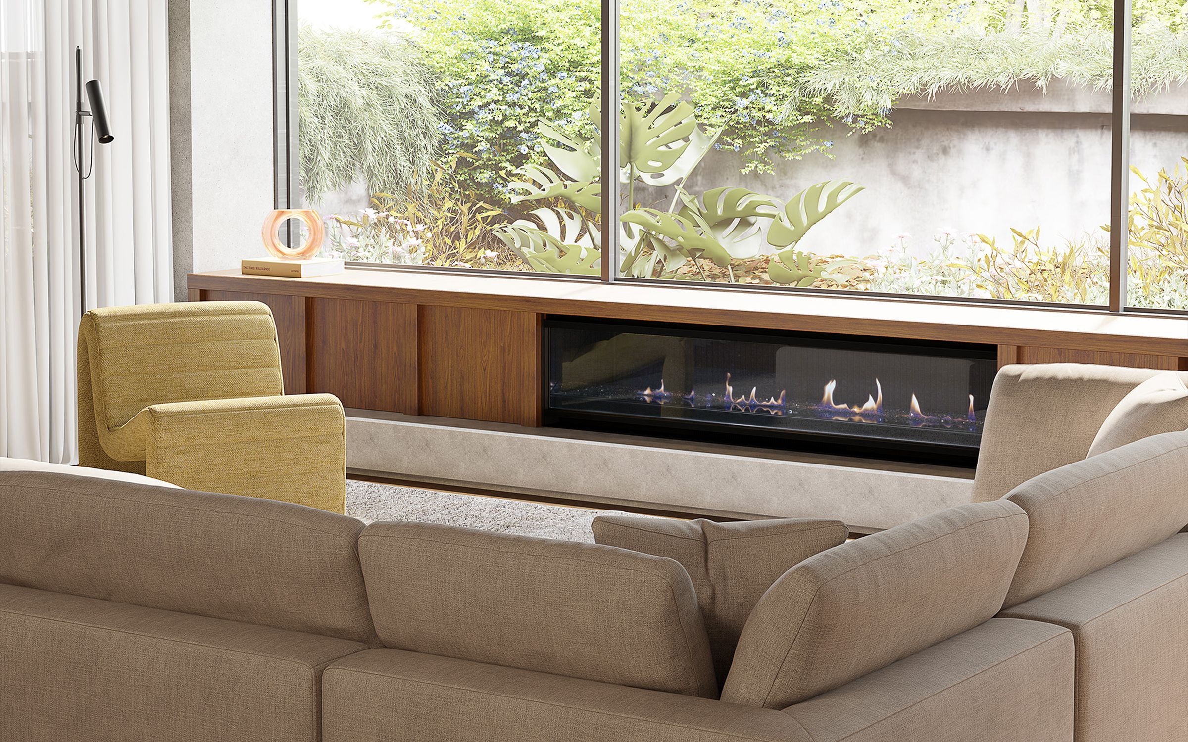 LR Series Electric Fireplace from Escea | ArchitectureAu