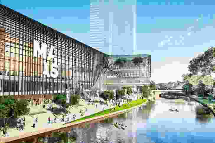 Indicative render of the proposed new Powerhouse Museum in Parramatta.
