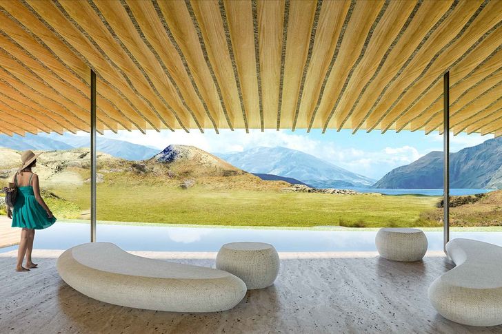 Peter Thiel's Wānaka lakefront hideout by Kengo Kuma and Associates.