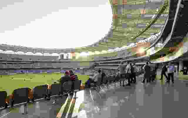 Optus Stadium by Hassell Cox HKS.