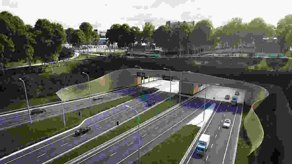 Hassell's urban design/landscape plan involves designs for the entrances and interiors of WestConnex tunnels.