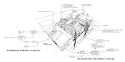 Technical axonometric from the entry by Third Ecology (Vic), which recieved a commendation.