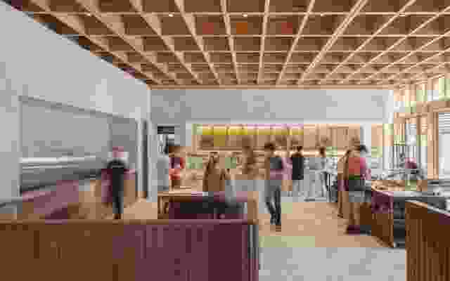 Trinity College dining hall expansion designed by Hayball, with acoustic consulting by Arup.