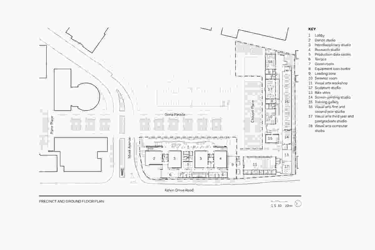 Creative Industries Precinct 2, QUT precinct and ground floor plan.