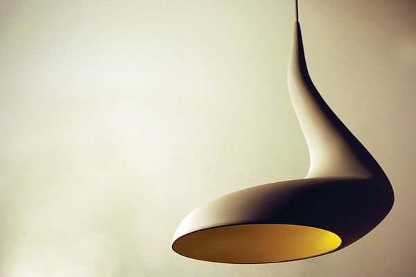 The low-wattage LED Dollop light is inspired by a dollop of cream dripping off a ladle.
