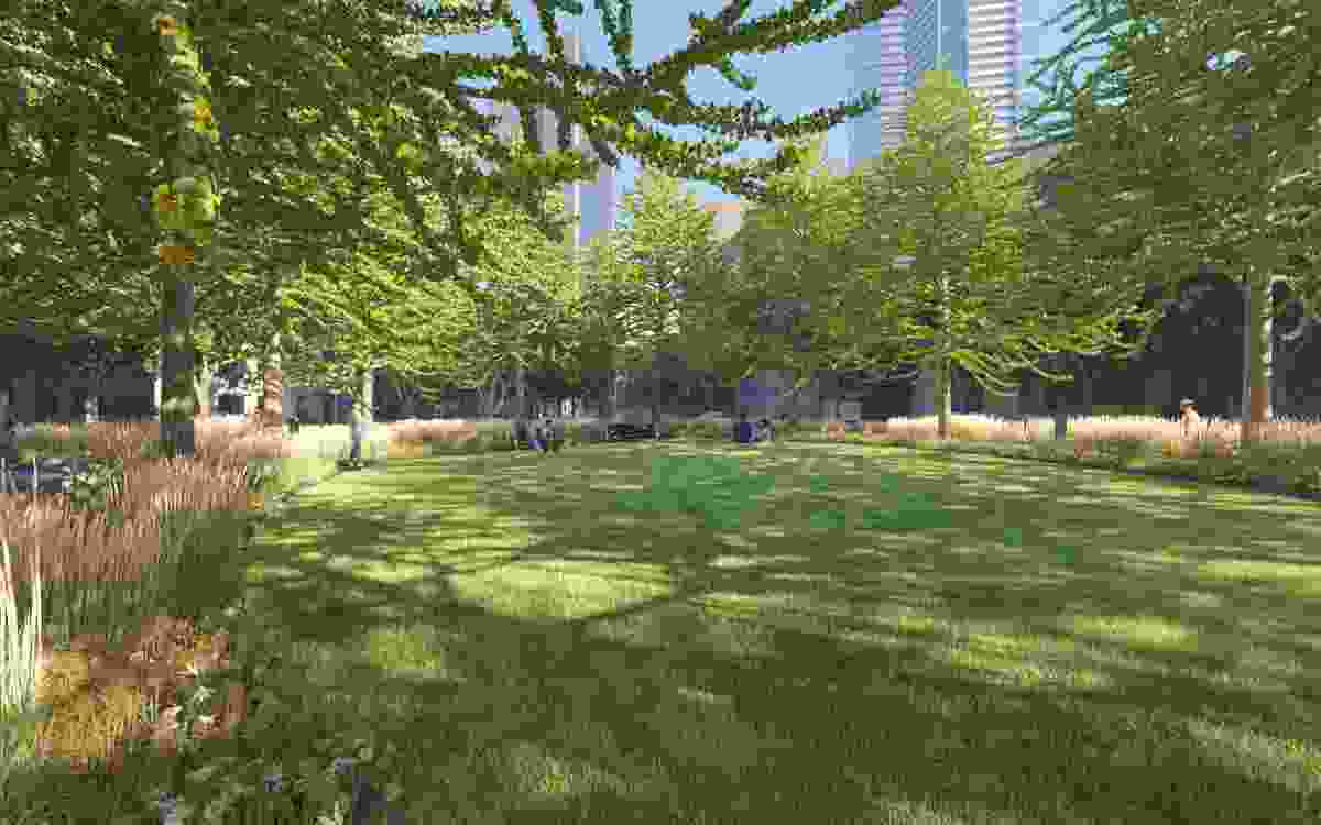 The proposed Southbank park by the City of Melbourne's City Design Studio.