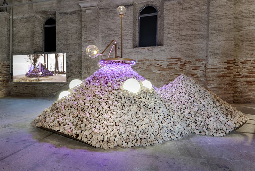 Shaped Touches by Sean Lally currently on exhibition at the 17th Venice Architecture Biennale, 2021.