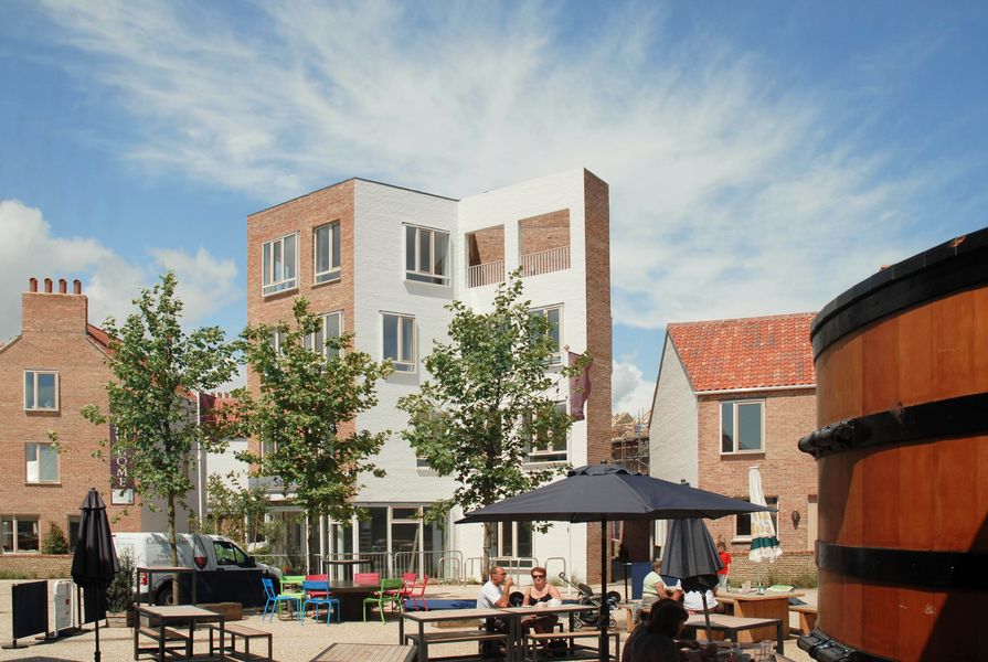 Ash Sakula Architects' Tibby's Triangle, Southwold, is built around a new market square. 