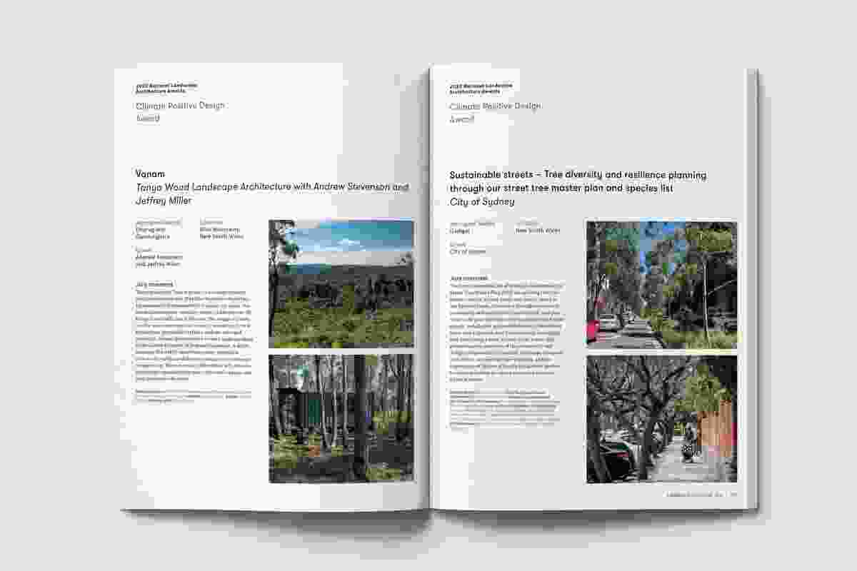 A spread from the November 2023 edition of Landscape Architecture Australia.