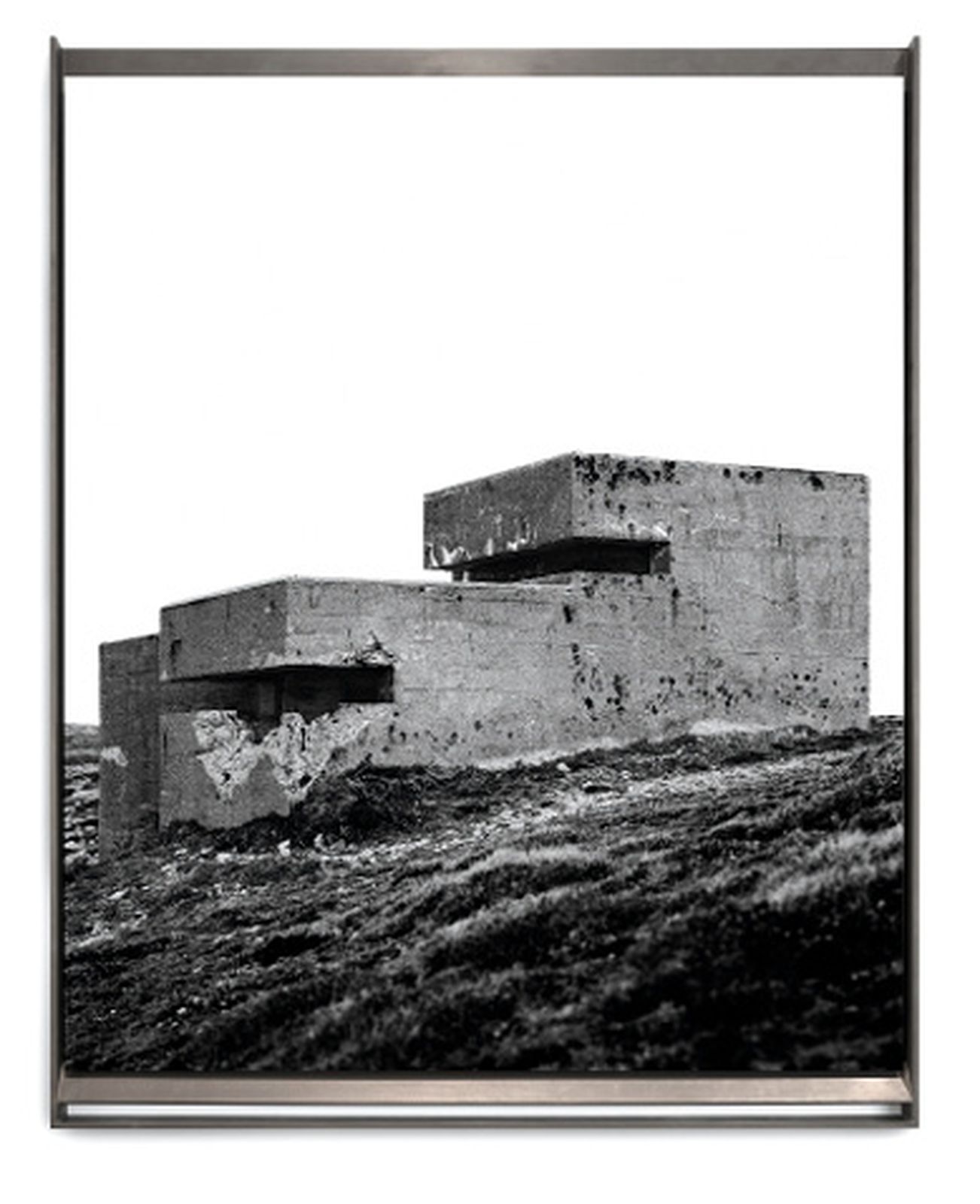 The geometric building captured in “Jersey II” informed the Bloc floor lights and sofa. While functional, Bloc pieces also serve as sculptures (removing the upholstery reveals their pure forms).