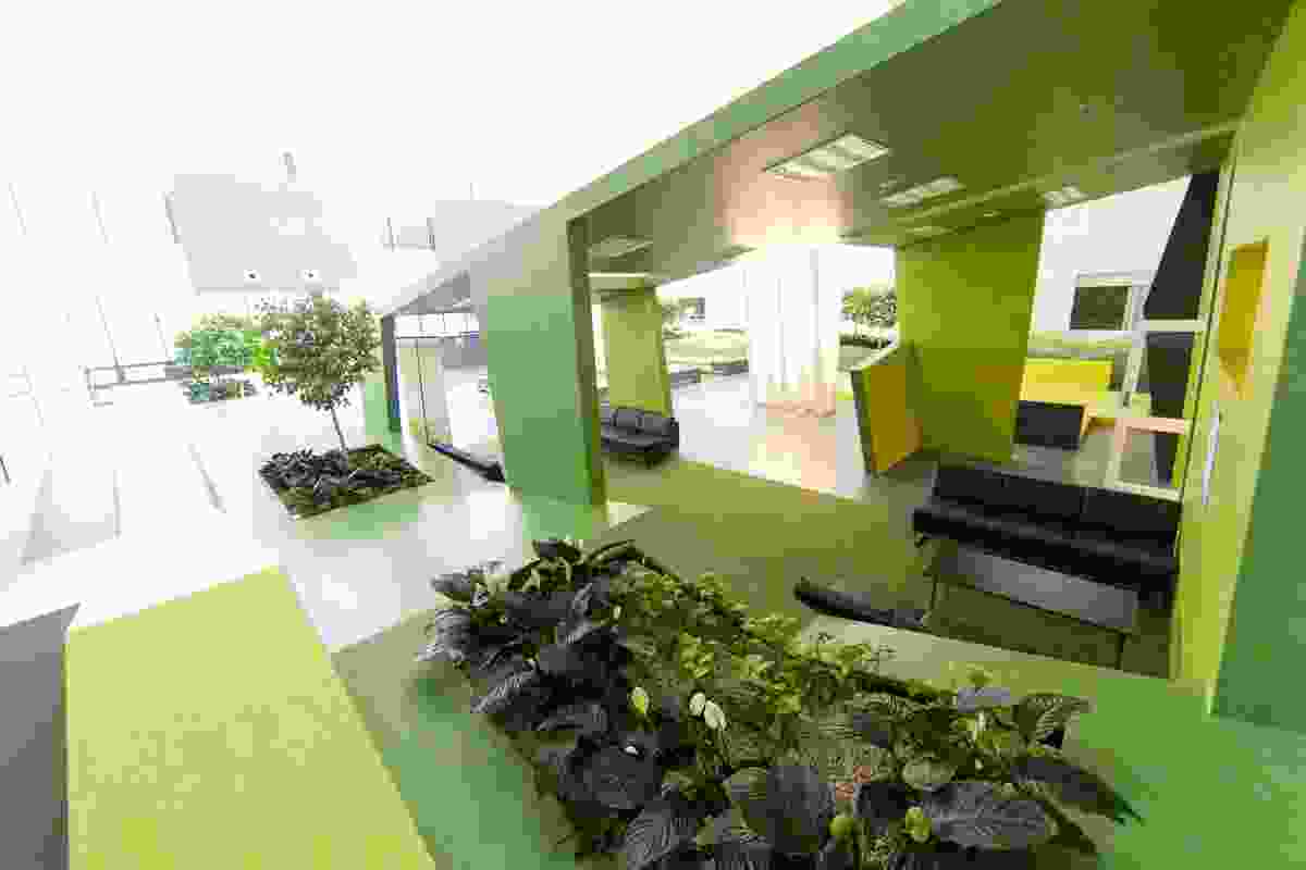Waikato Hospital Acute Services Building atrium by CJM.