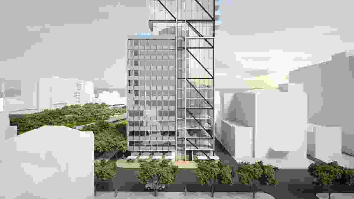 Designs for world's tallest timber tower proposed for 187 Victoria Square, Adelaide CBD.