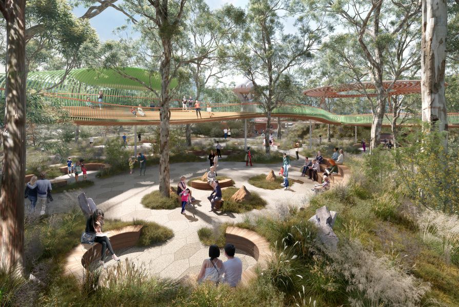 Five rival designs for new Western Sydney ‘Central Park’ | ArchitectureAU