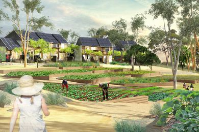 The Paddock, an “eco-village” of 26 homes designed by Crosby Architects being built in Castlemaine in Victoria.