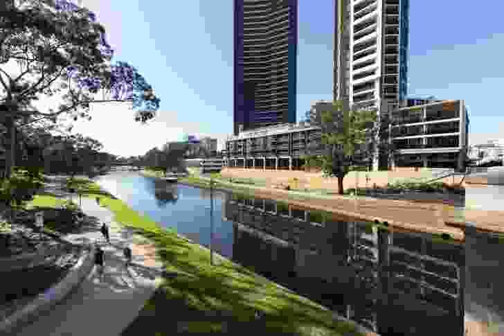 View of the site of the proposed Powerhouse Museum Precinct in Parramatta.