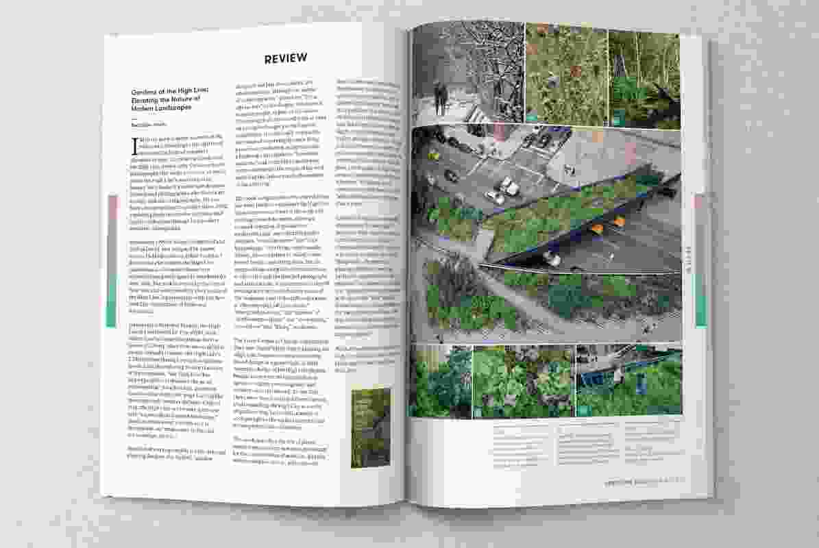 A spread from the November 2017 issue of Landscape Architecture Australia.