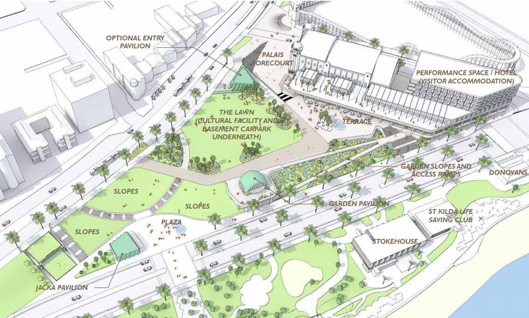 Refreshed $373m plan for St Kilda Triangle | ArchitectureAu