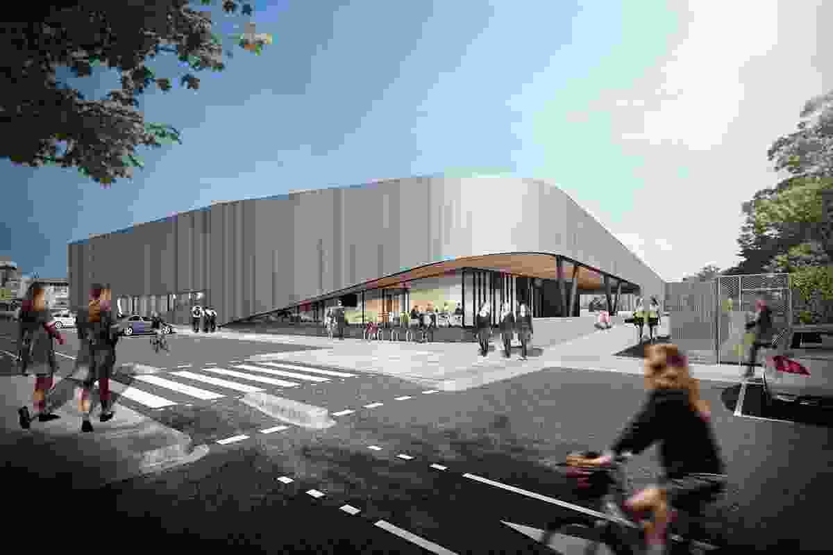 The proposed sports precinct building of Richmond High School designed by Hayball.