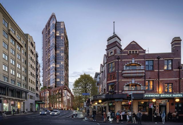 Preliminary designs have been released for a mixed-use tower above Sydney's Pyrmont Metro Station on Union Street.