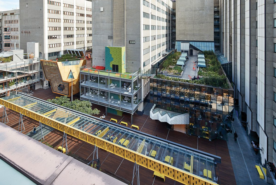 RMIT University’s New Academic Street by Lyons with NMBW Architecture Studio, Harrison and White, MvS Architects and Maddison Architects, is cited as an exemplar of effective urban design in the Central Melbourne Design Guide.