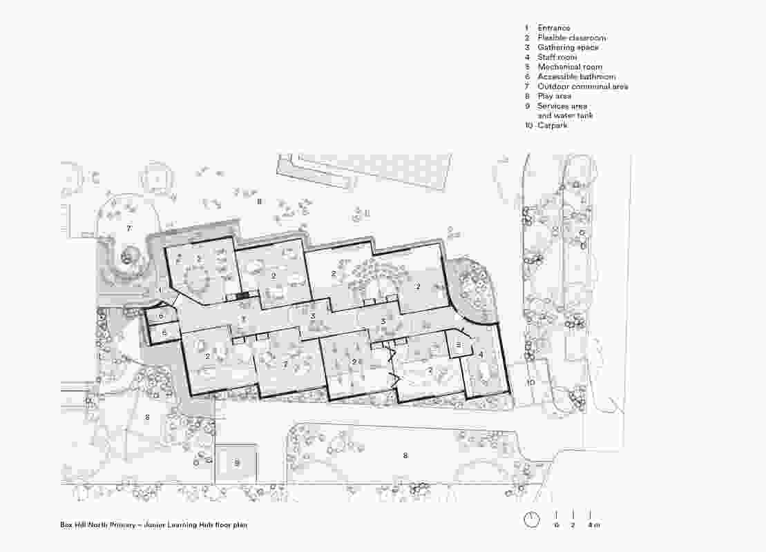 Plan of Box Hill North Primary School by Sibling Architecture.