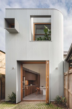 Silver Back's corrugated metal facade defines it from the laneway.
